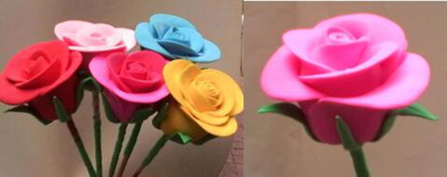 面塑玫瑰花