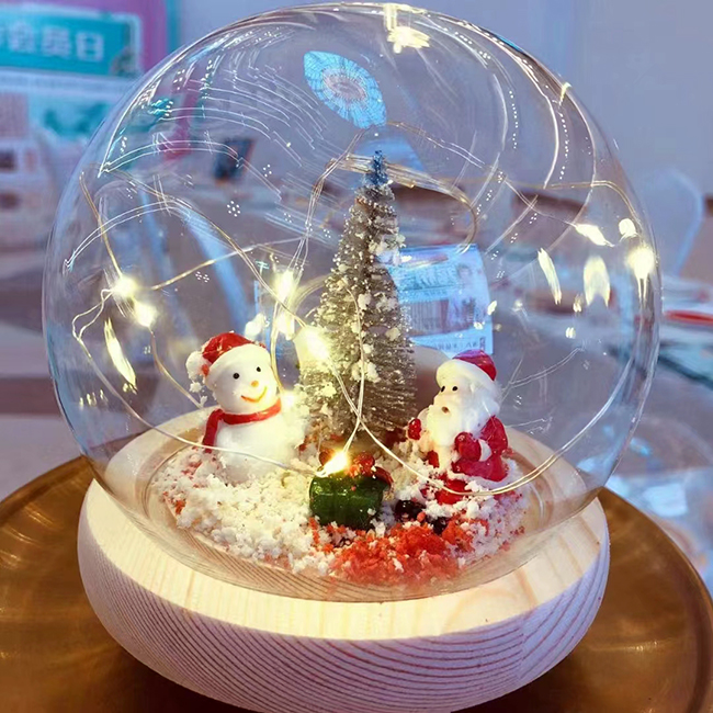 圣诞玻璃罩小夜灯DIY
